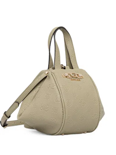 Guess Usa Anise Logo-embossed Tote Bag In Green