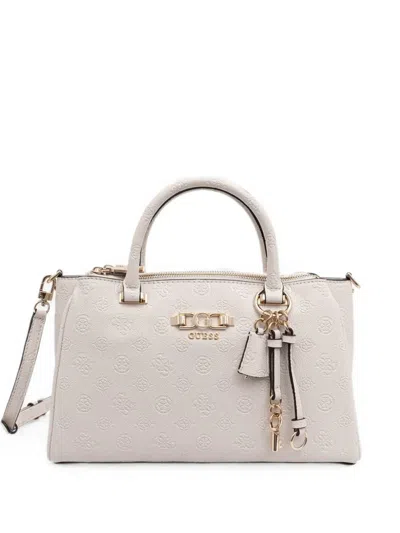Guess Usa Anise Logo-embossed Tote Bag In Neutral