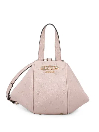 Guess Usa Anise Logo-embossed Tote Bag In Pink