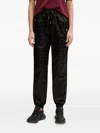 Guess Usa Aop Drawstring Monogram Trousers In Black