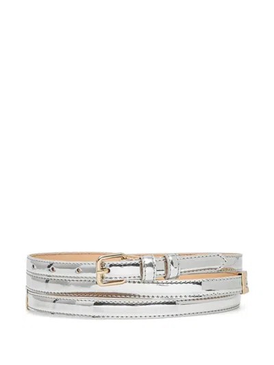 Guess Usa Arnela Buckle Belt In Metallic