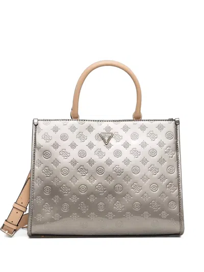 Guess Usa Arnela Logo-debossed Structured Handbag
