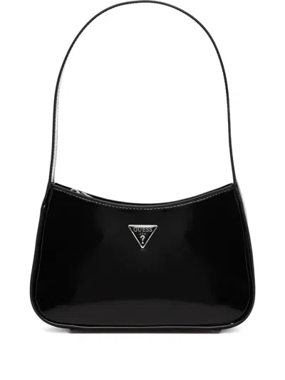 Guess Usa Arnela Logo-plaque Shoulder Bag In Black