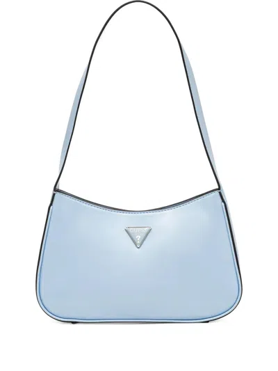 Guess Usa Arnela Triangle-logo Tote Bag In Blue