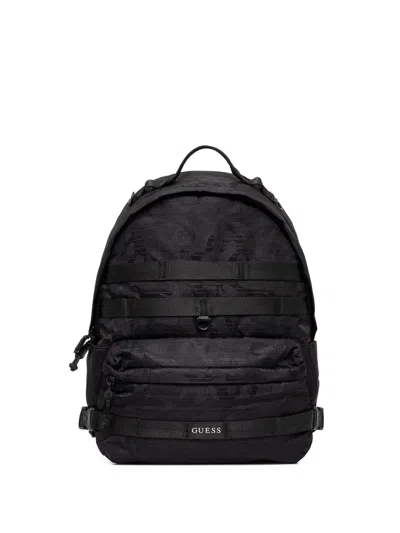 Guess Usa Asti Camouflage Top-handle Backpack In Black