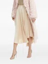 Guess Usa Asymmetric Satin Midi Skirt In Neutral