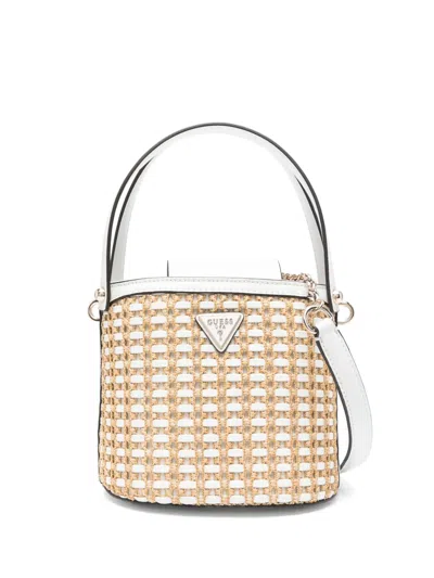 Guess Usa Atalia Bucket Bag In 白色