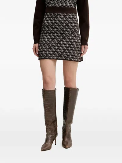 Guess Usa Aubrey 4g Logo-print Mini Skirt In Black