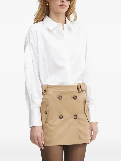 Guess Usa Balloon-sleeve Shirt In Neutral
