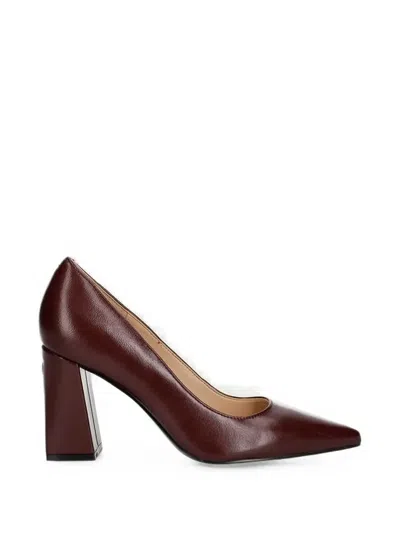 Guess Usa Barchie Pointed-toe Block-heel Pumps In Brown