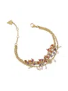 Guess Usa Beaded Chain Bracelet In Gold