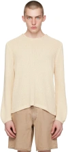 GUESS USA BEIGE ROLLED EDGE SWEATER