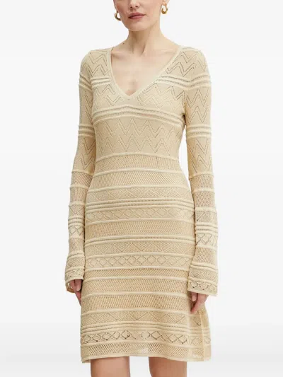 Guess Usa Bell-sleeve Knit Mini Dress