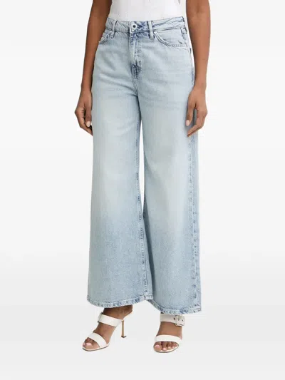 Guess Usa Bellflower Wide-leg Jeans In Blue