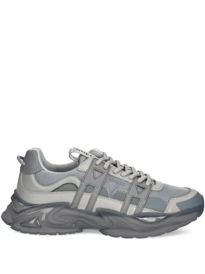 Guess Usa Belluno Panelled Lace-up Sneakers In Gray