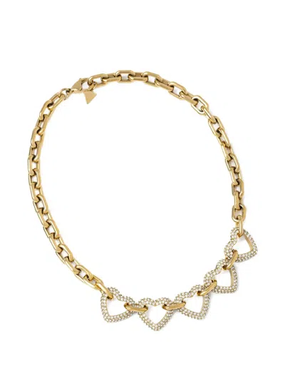 Guess Usa Beloved Heart-chain Necklace In Gold