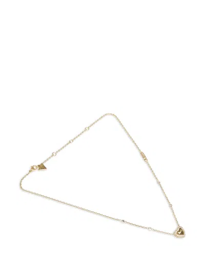 Guess Usa Beloved Heart-pendant Necklace In Gold