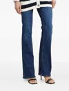 Guess Usa Belt-loops Triangle-patch Jeans In Black