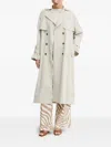 Guess Usa Belted Double-breasted Trench Coat In White