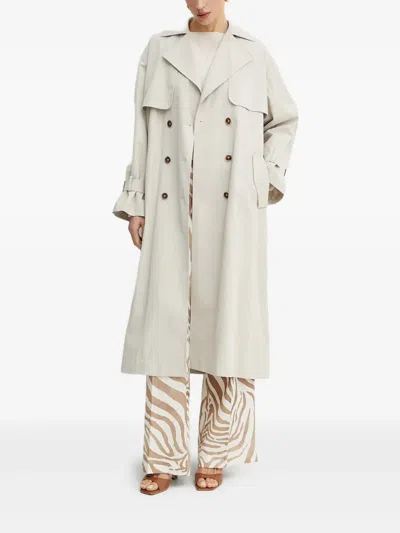 Guess Usa Belted Double-breasted Trench Coat