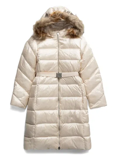 Guess Usa Kids' Belted Padded Coat In Neutrals