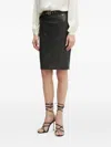 Guess Usa Belted Pencil Midi Skirt In Black