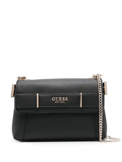 Guess Usa Belted Shoulder Bag In 黑色