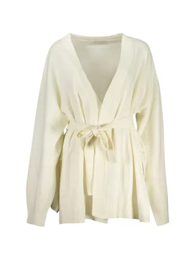 Guess Usa Belted V-neck Cardigan In Neutral