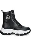 Guess Usa Benzon Logo-plaque High-top Sneakers In Black