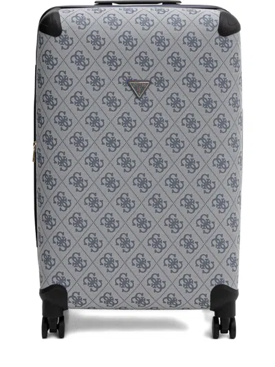 Guess Usa Berta 4g Logo-monogram Trolley Case In Blue