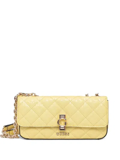 Guess Usa Bessey 4g Shoulder Bag In Yellow