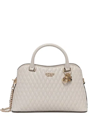 Guess Usa Betula Quilted Tote Bag In Neutral