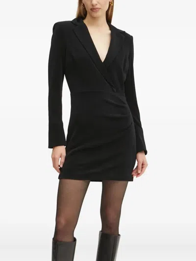 Guess Usa Blazer-style Wrap Mini Dress In Black