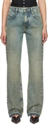 Guess Usa Blue Vintage Natural Washed Jeans In G2sw Gusa Heavy Stai