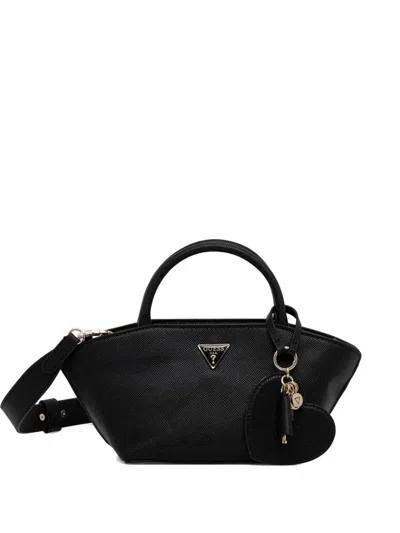 Guess Usa Bolena Charm Tote Bag In Black