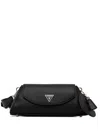 Guess Usa Bolena Logo-plaque Crossbody Bag In Black