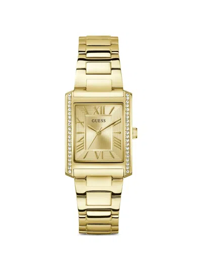 Guess Usa Bonnie Tank 32mm Watch In Gold