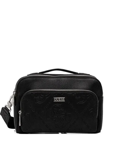 Guess Usa Boston Logo-detail Tote Bag In Black
