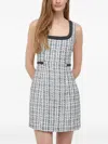 Guess Usa Braided Trim Button Dress In White