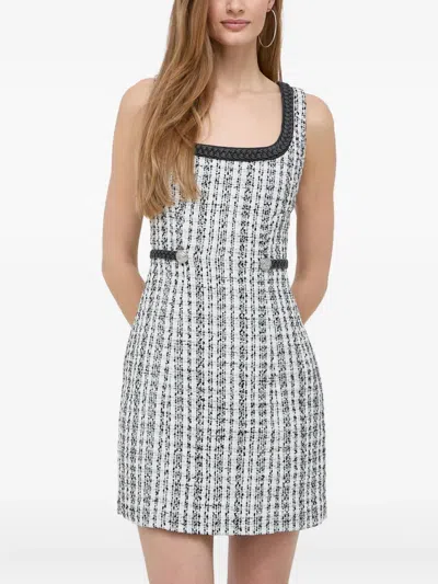 Guess Usa Braided Trim Button Dress In White