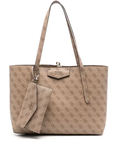 Guess Usa Brenton 4g Tote Bag In Brown
