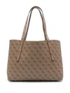 Guess Usa Brenton Tote Bag In Brown