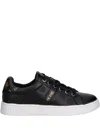Guess Usa Britz 4g Logo-embossed Sneakers In Black