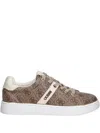 Guess Usa Britz 4g Logo Sneakers In Brown