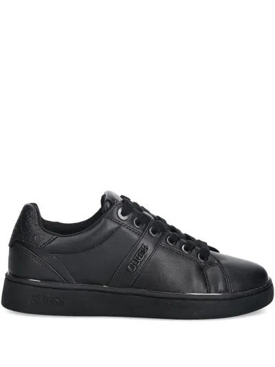 Guess Usa Britz Embossed Sneakers In Black