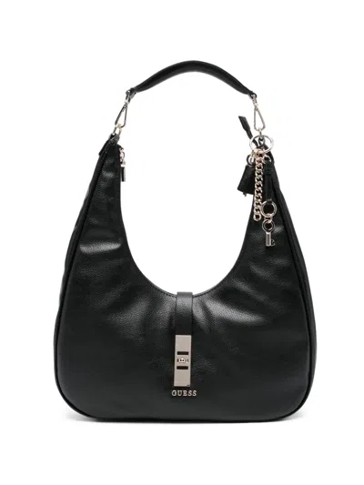 Guess Usa Brooke Chain-charm Tote Bag In Black