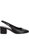 Guess Usa Buckle Block-heel Pumps In Black