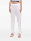 Guess Usa Buckle-detail Cargo Trousers In White