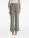 Guess Usa Buckle-detail Tailored Trousers In Green