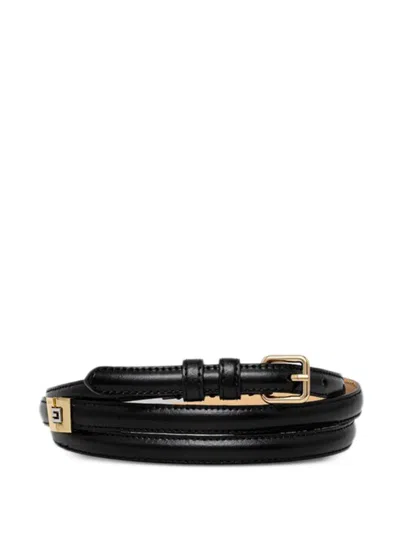 Guess Usa Buckle Logo Belt In Black